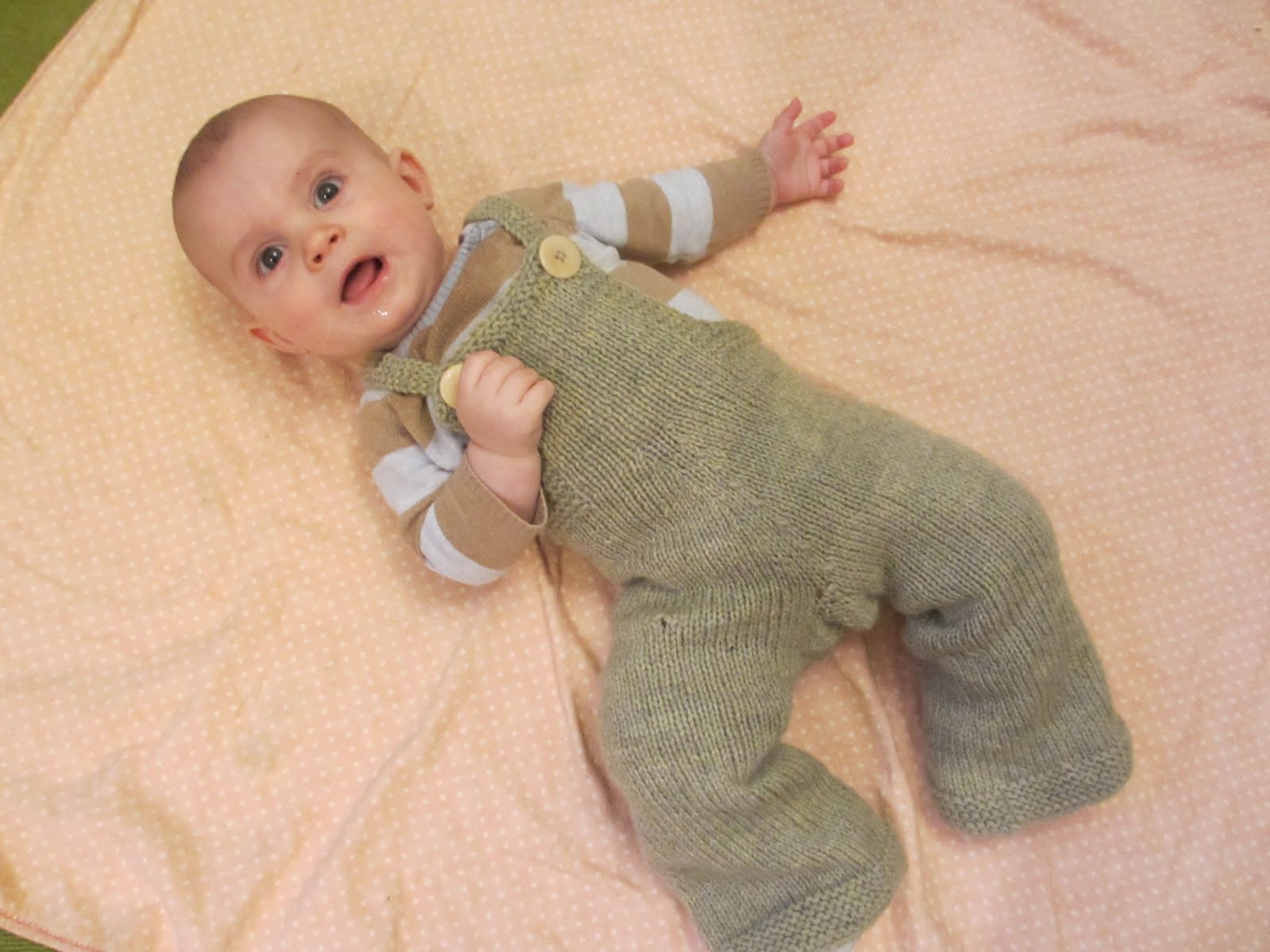 Tree Peeps Knit Overalls