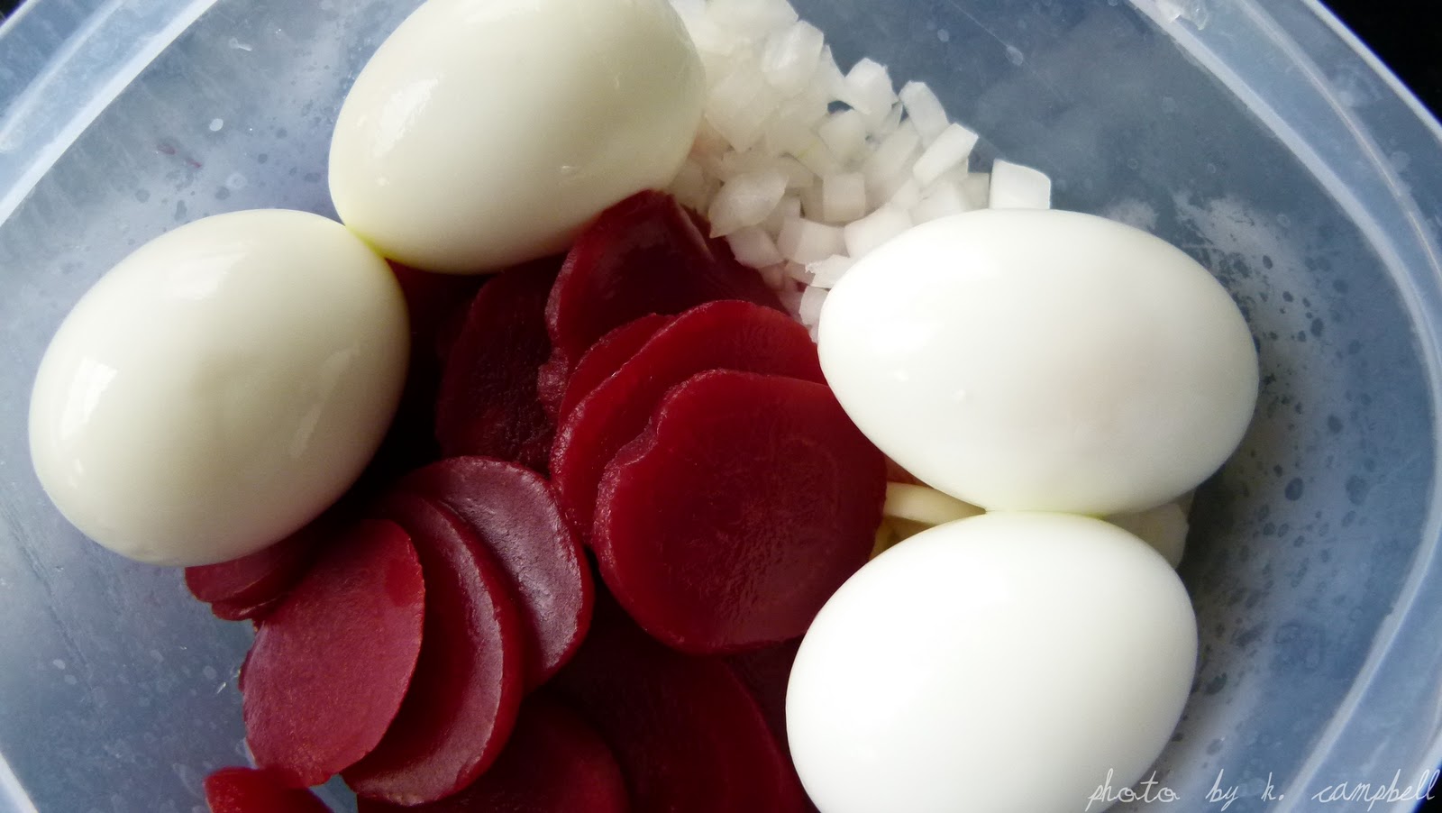 Oscar's Sandwich Garlic and Beet Juice Pickled Eggs