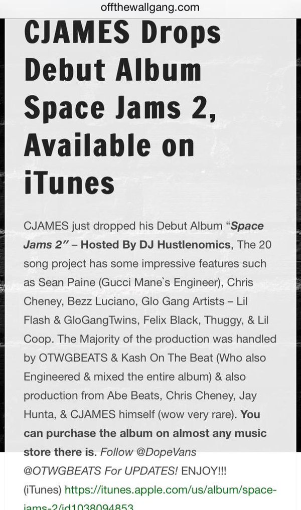 CJAMES - "Space Jams 2" (Album)