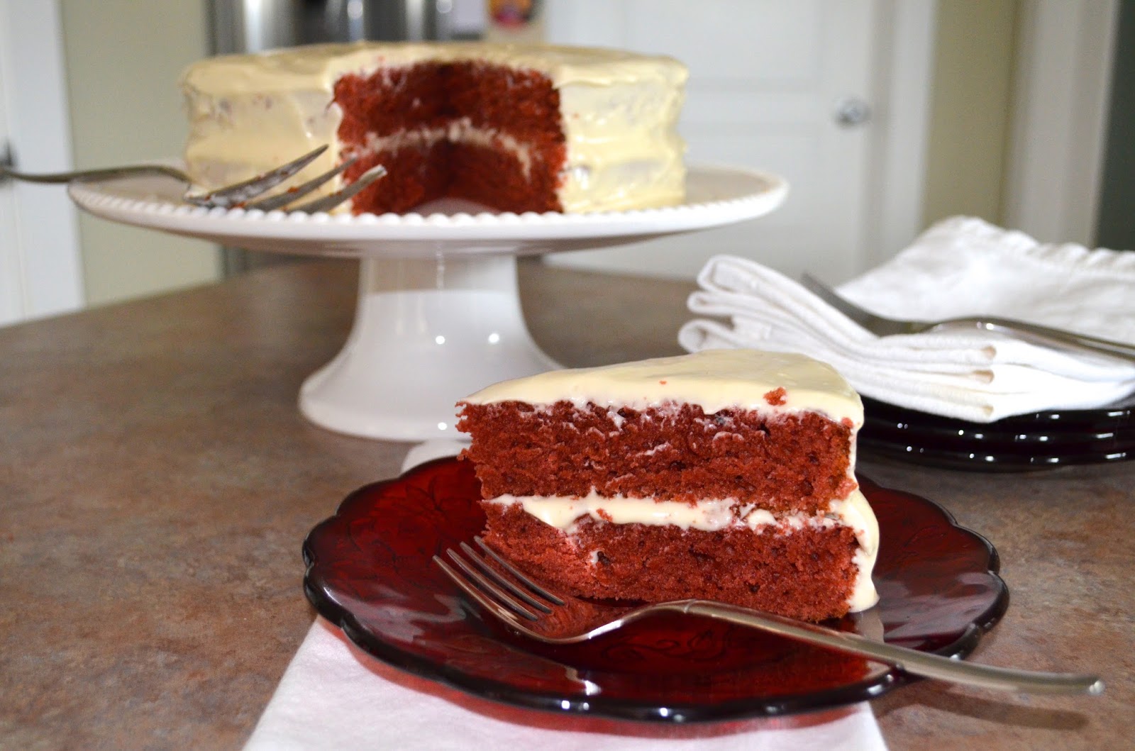 Slippers by Day Delectable Red Velvet Cake