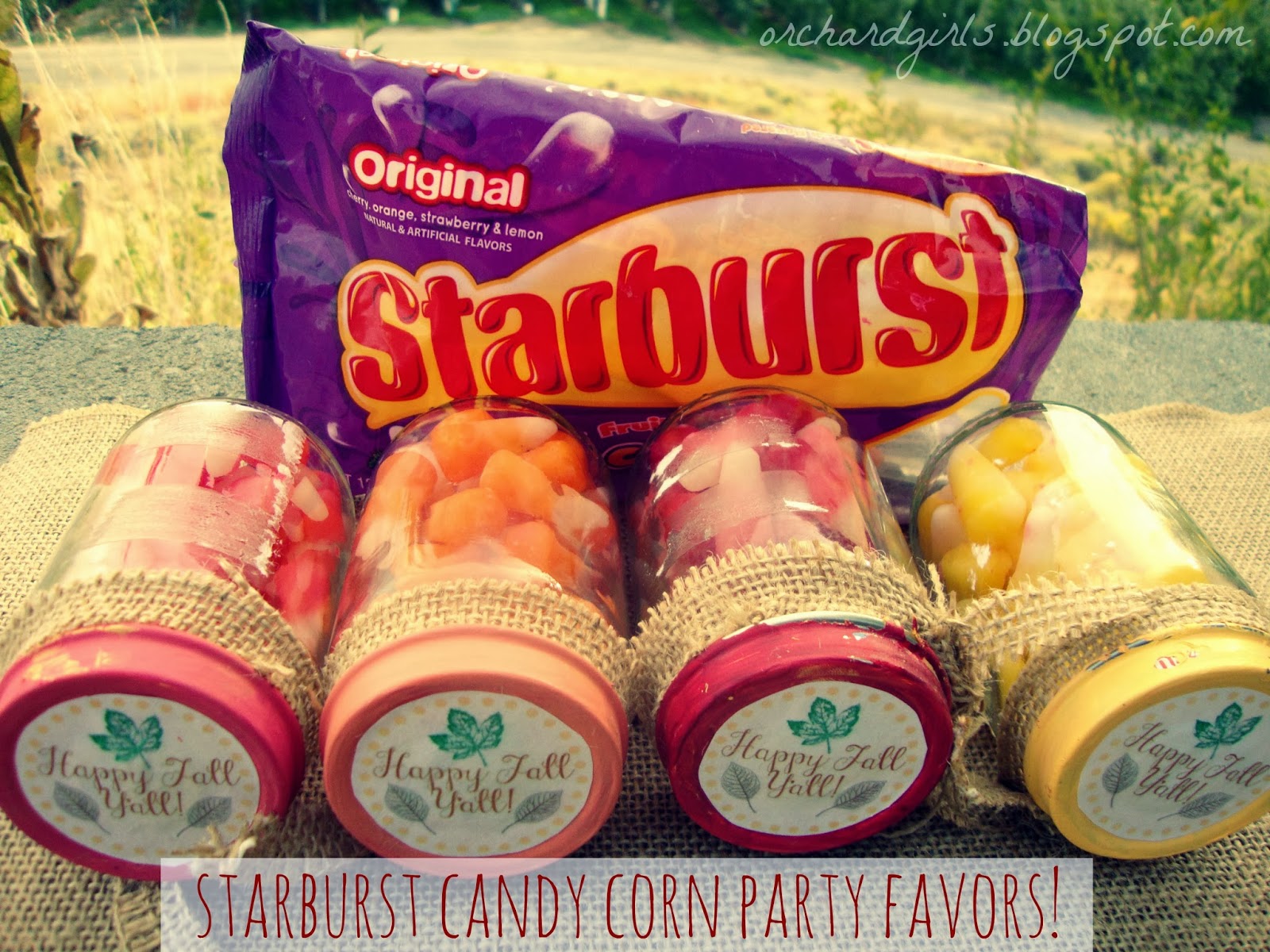 Orchard Girls Starburst Candy Corn Party Favors! + FREE Printable