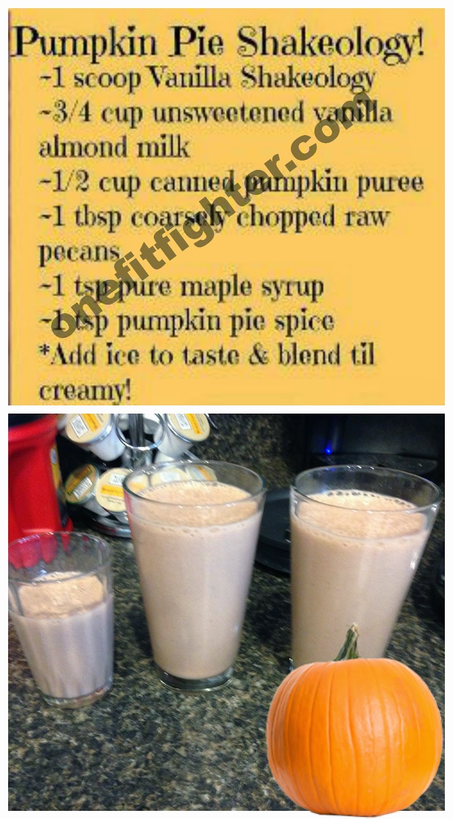 pumpkin pie shakeology, shakeology pumpkine recipe