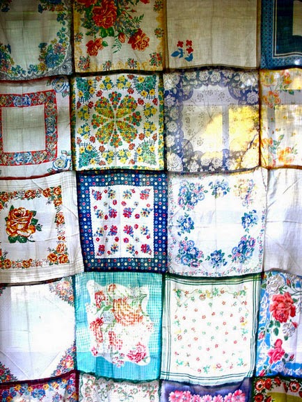 Curtain Ideas Curtains Made From Vintage Handkerchiefs
