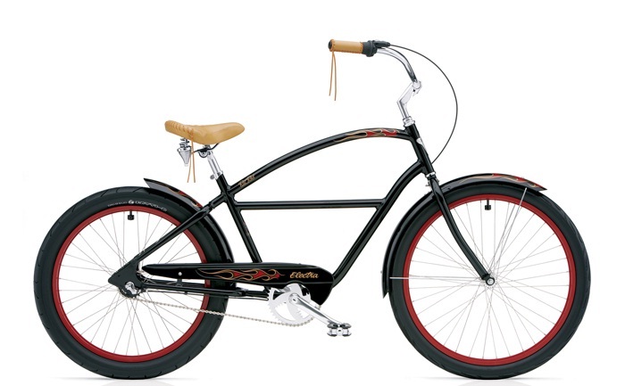 blue beach cruiser bike