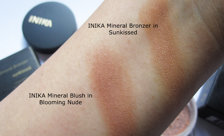 Inika Mineral Blush in Blooming Nude and Mineral Bronzer in Sunkissed