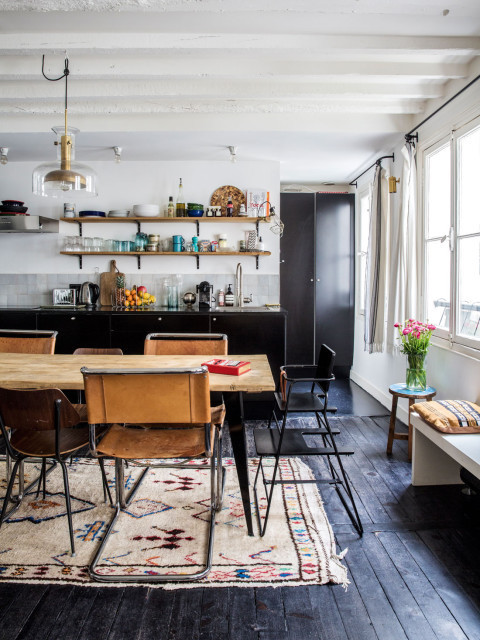 my scandinavian home: Lovely black floors in the home of a French stylist