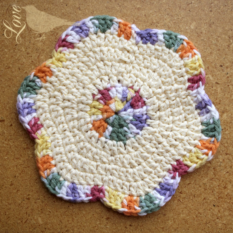Love The Blue Bird: Flower Dish Cloths...