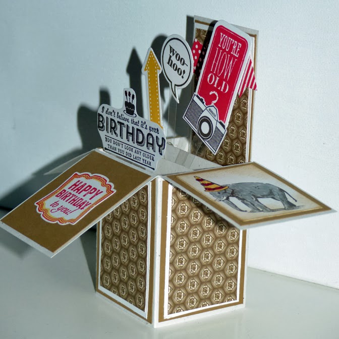Stampin Along With Heidi Template for Card in a Box