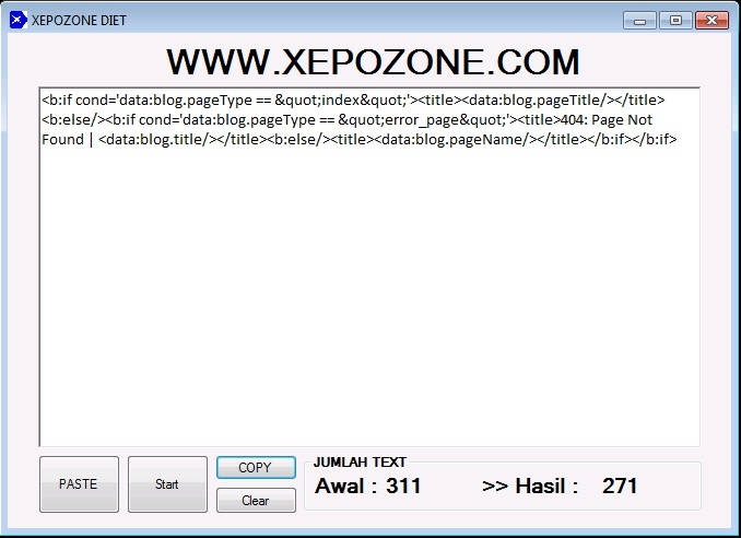 Xepozone Diet, HTML Compressor Dengan Visual Basic Xepozone Diet, HTML Compressor Dengan Visual Basic