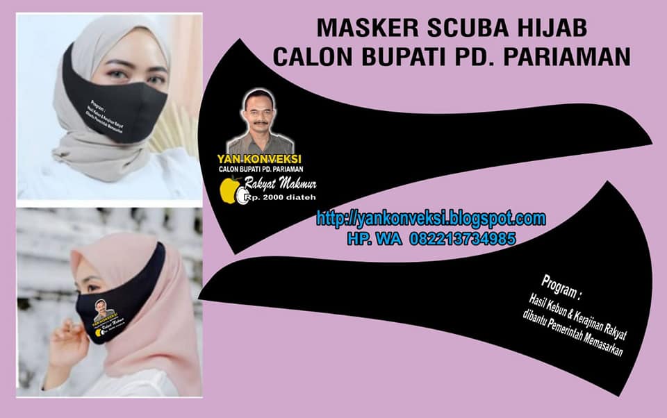 MASKER SCUBA HIJAB CALON BUPATI