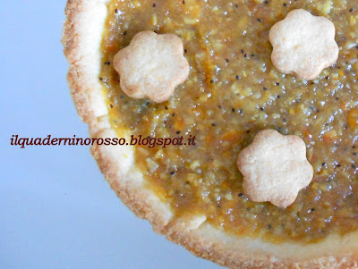 pasta frolla senza burro: crostata con marmellata di arance e kiwi