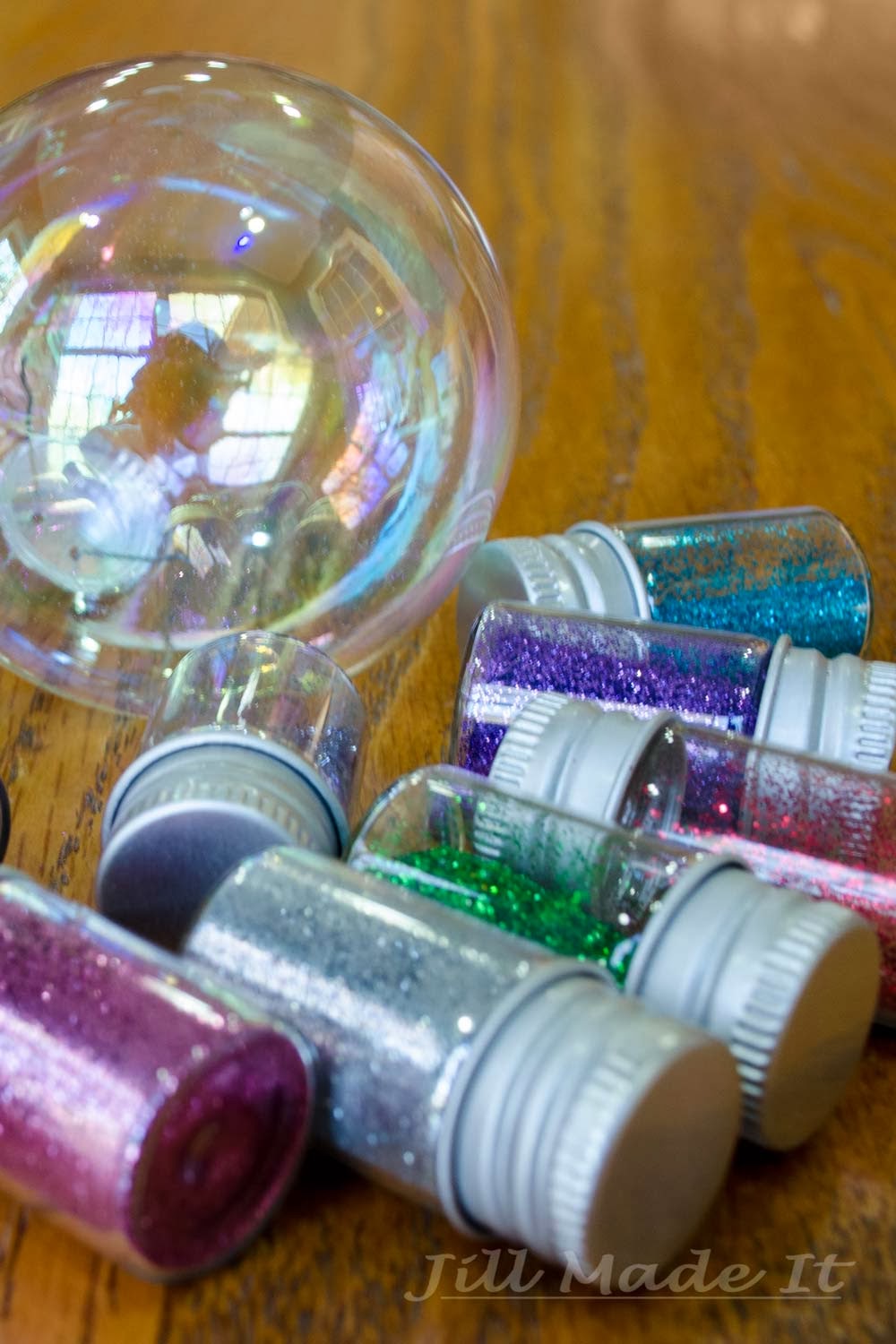 Jill Made It "O, Christmas Tree" Glitter Ball Ornaments