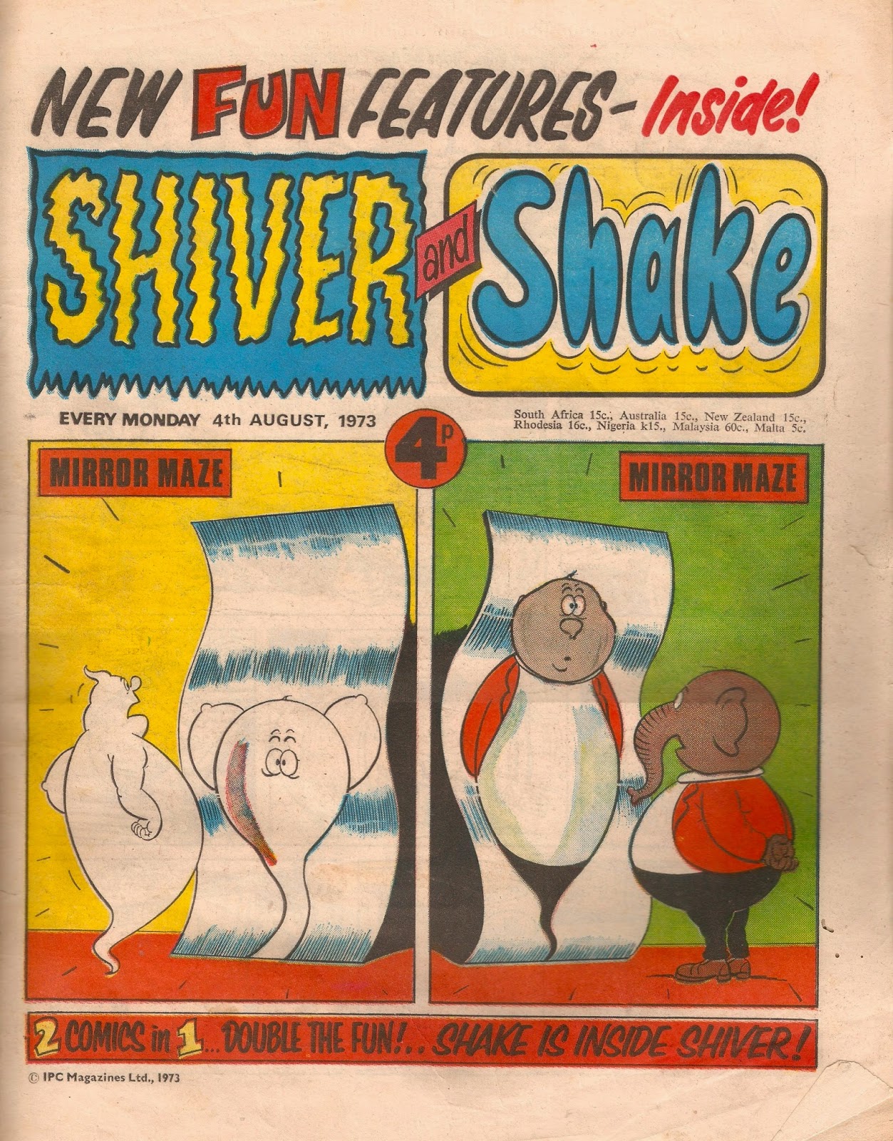 Wacky Comics! This Week In 1973 Shiver and Shake