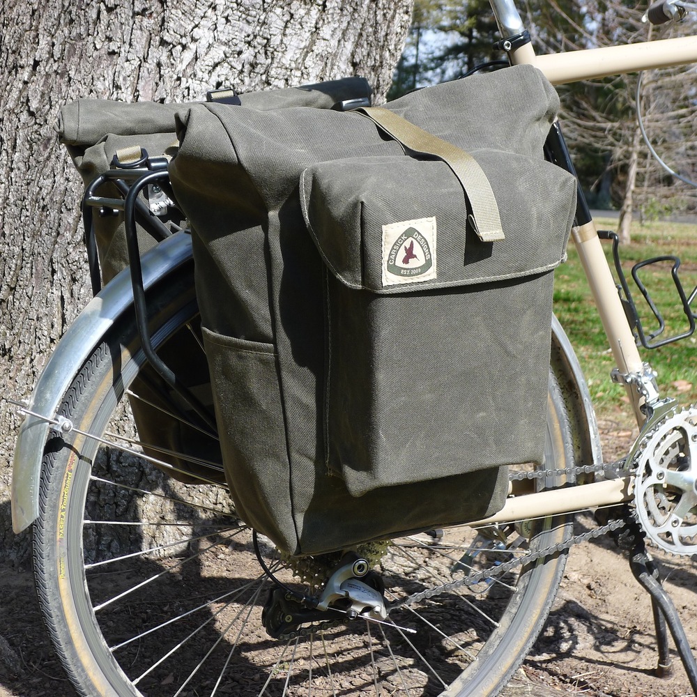 Damn Yak Dry Goods Co. Waxed Canvas Panniers.
