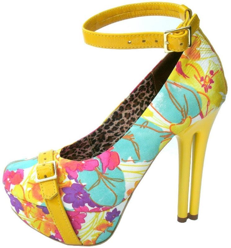 sapato meia pata amarelo