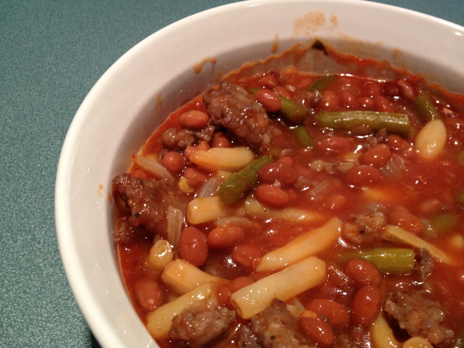 Birdy Chat Sausage and Bean Casserole
