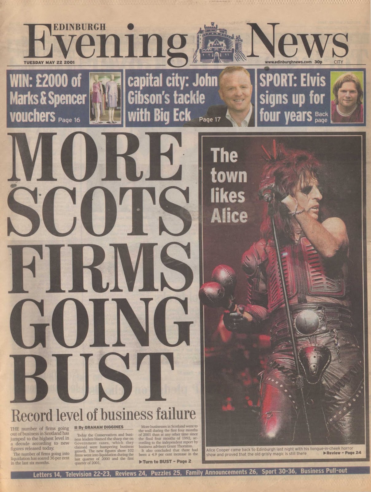 EvenSpot Speaks 2001, Edinburgh Evening News