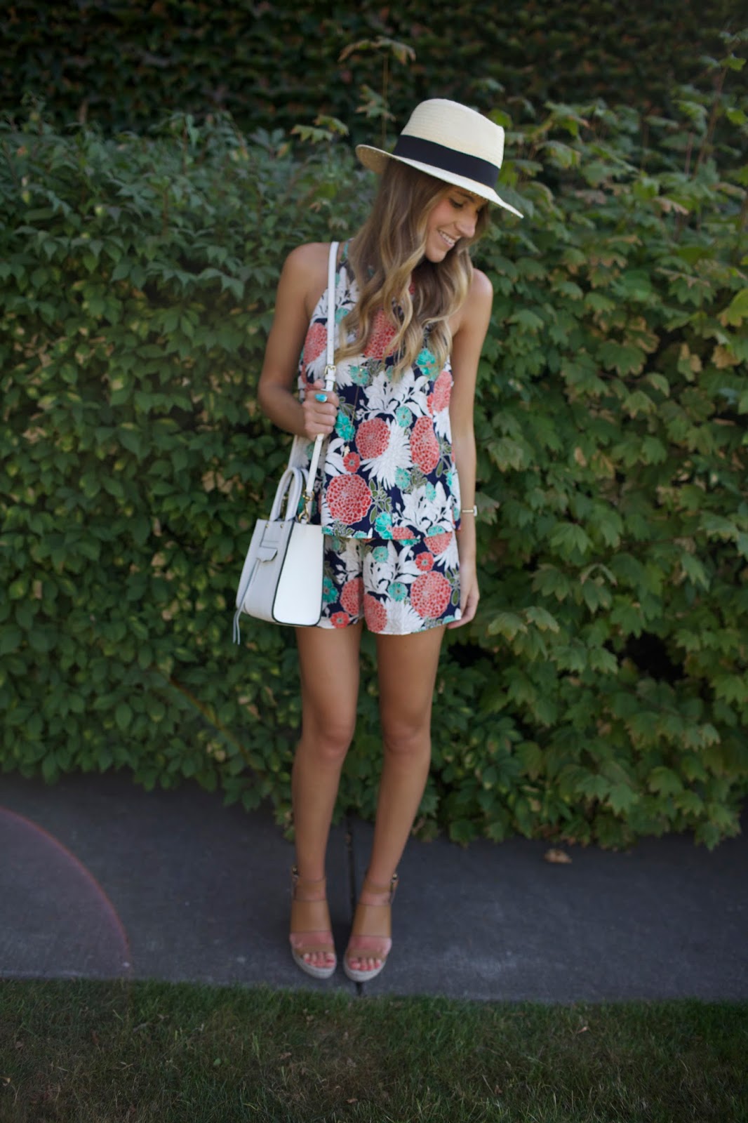 Floral Romper + Wedding Week Dressed in White Twenties Girl Style