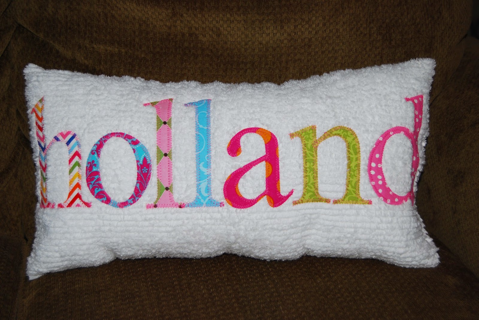 the chocolate zebra Name Pillows