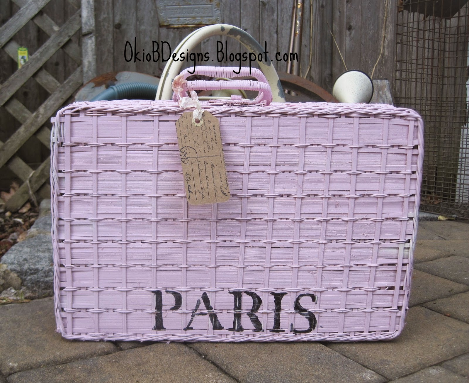 Upcycled Picnic Basket Okio B Designs