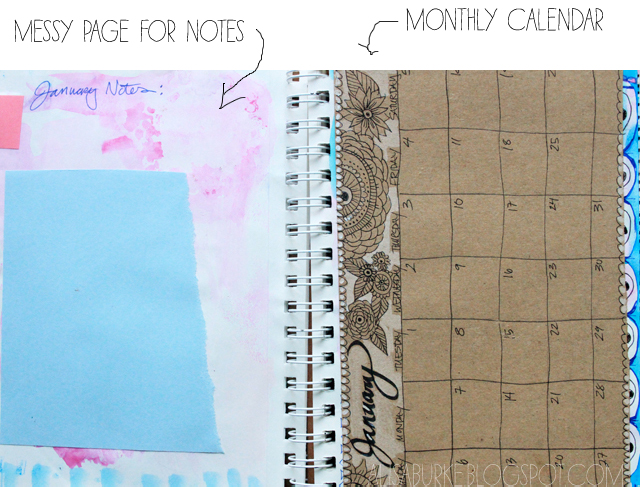 alisaburke: handmade calendar/planner