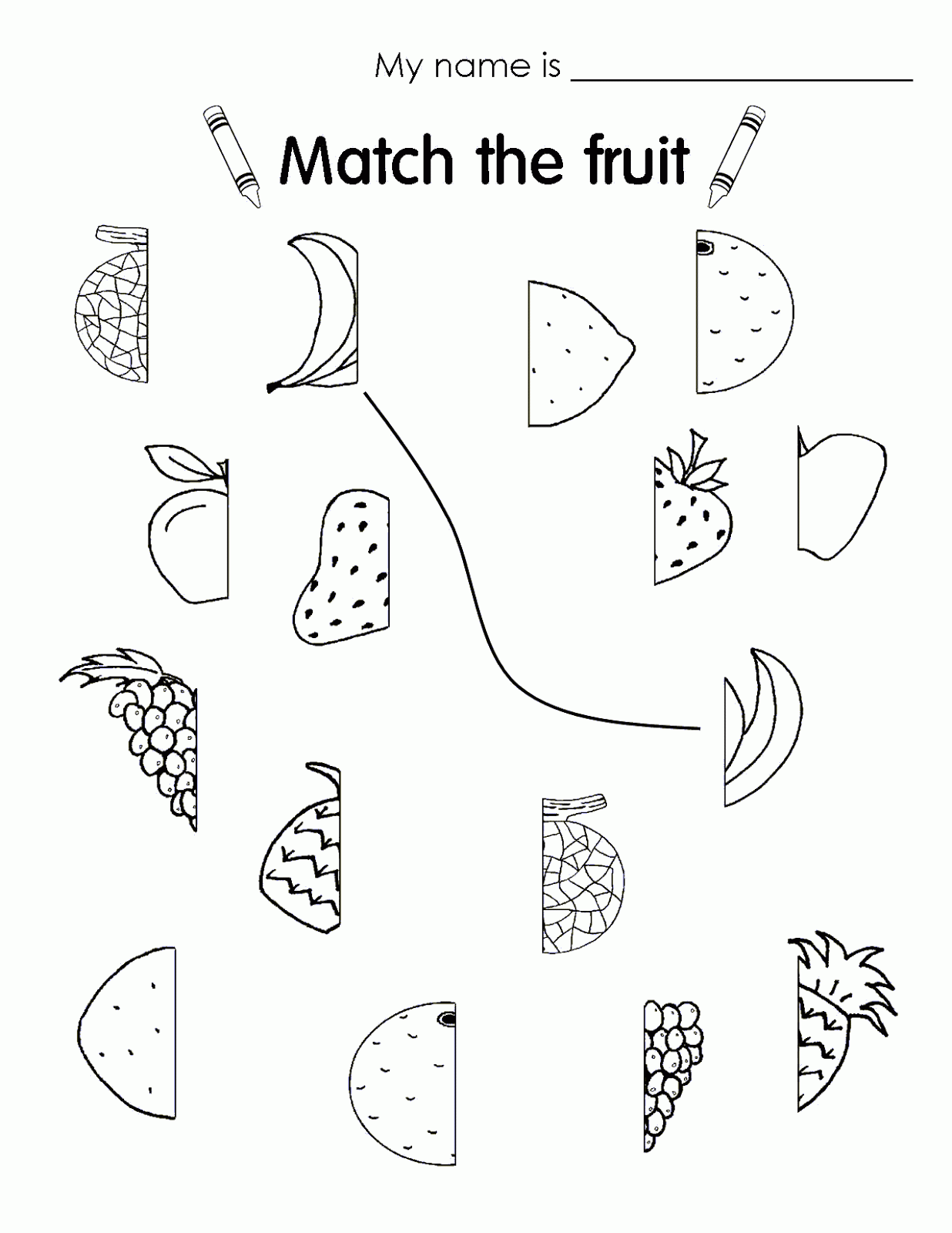 Frutas para pintar en inglés - Imagui