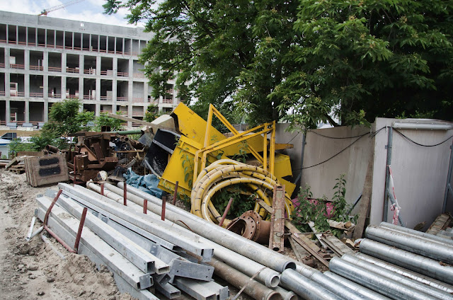 Baustelle Startschacht für die Tunnelbohrmaschine Baulogistikfläche für den Lückenschluss U5, Rathausstraße 19, 10178 Berlin, 10.06.2015