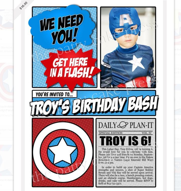 The Inspiration For The Invite From Pinterest Captain America Invitations With Captain Birthday Invitations Captain America Birthday Invitation Templates Captain America Birthday Invitations Captain America Birthday Invitations Timberlysdesigns On