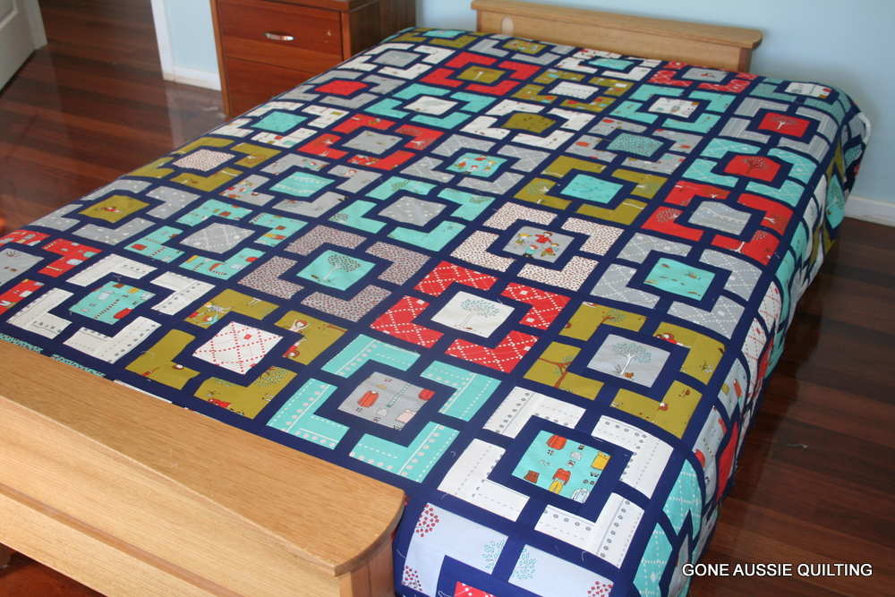 Gone Aussie Quilting Little Apples Garden Fence Quilt Top