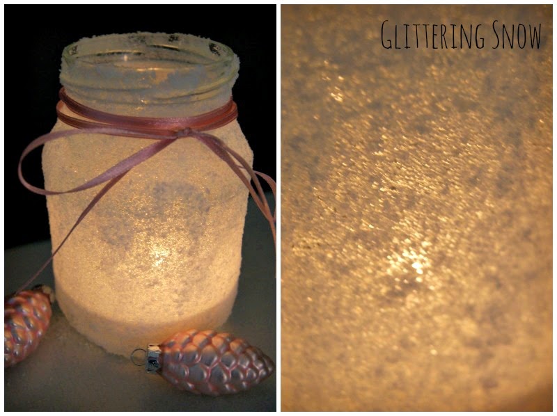 Do it yourself (DIY) Candle in a snow dress. Lantern made of Sugar. Easy, quick, nice for winter. Crafting for children. Selfmade christmas meringues. Einfaches, aber wunderschönes Windlicht im Schneekleid, gemacht aus Zucker. Schön für den Winter. Bastelei für Kinder.