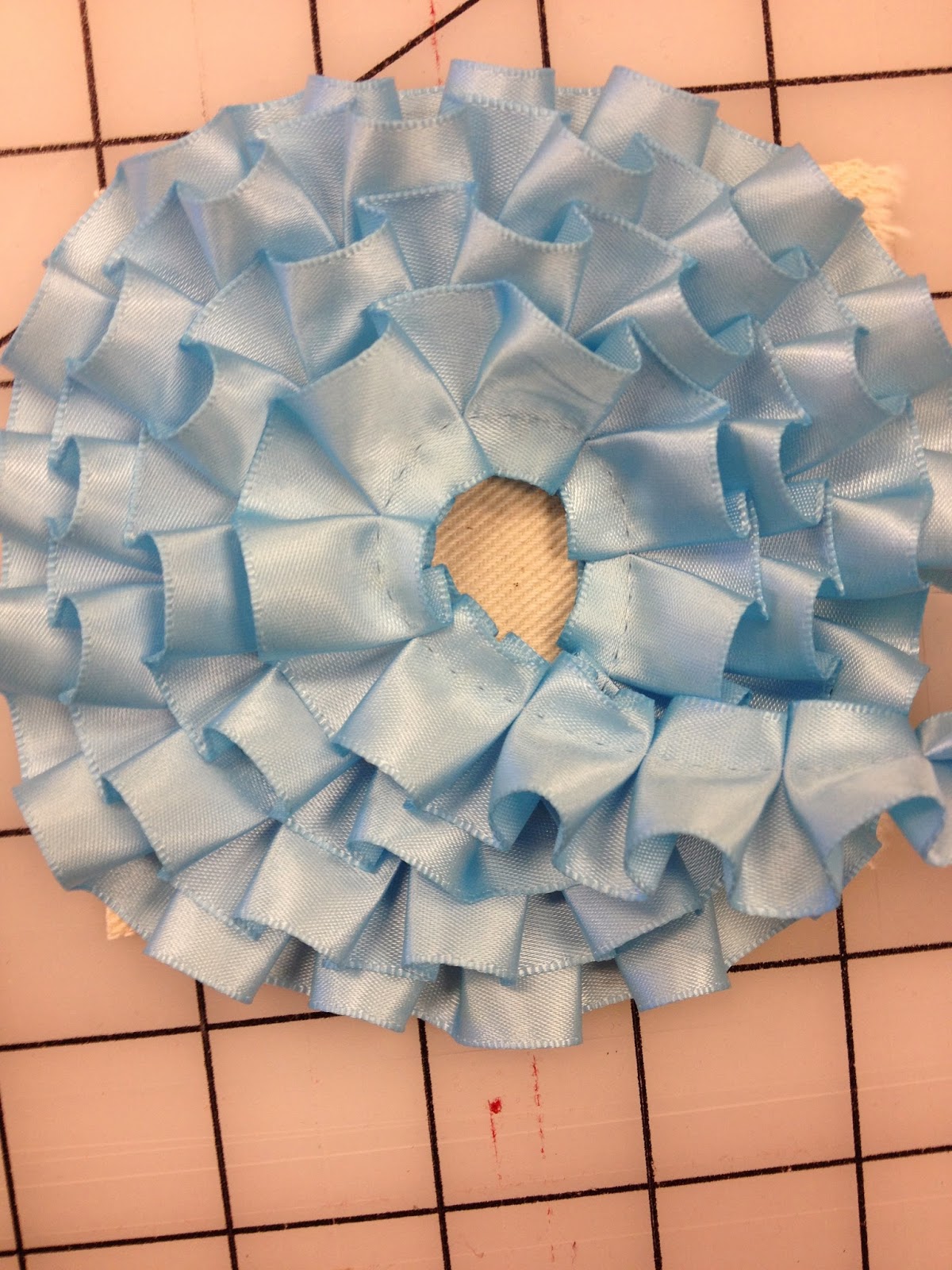 Fabric Center Utah Prepleated Satin Trim Flower Tutorial