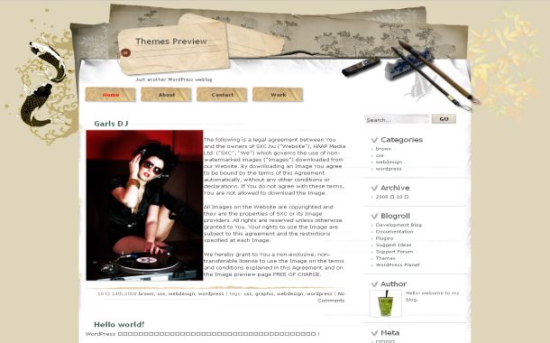Free Art Floral Vintage Wordpress Theme Template Free Art Floral Vintage Wordpress Theme Template