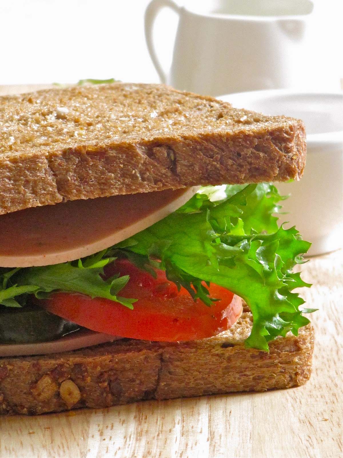 Plateful Grilled Chicken Mortadella Sandwich