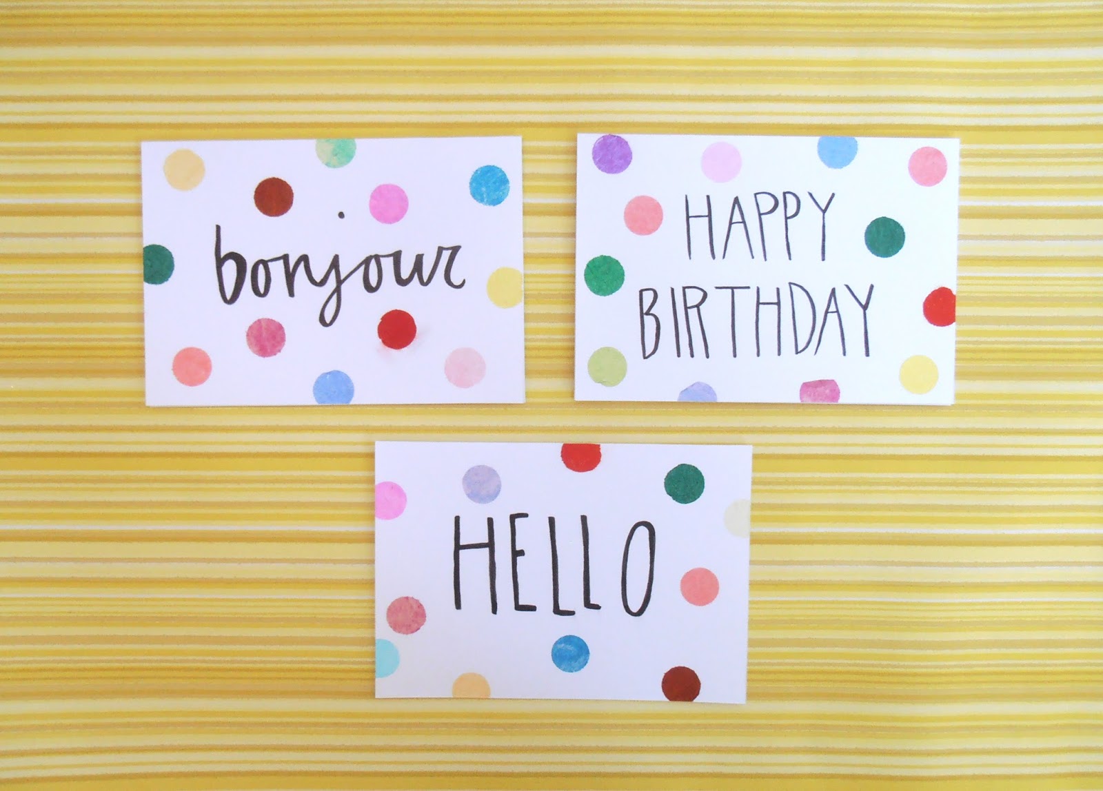 Thimble confetti cards