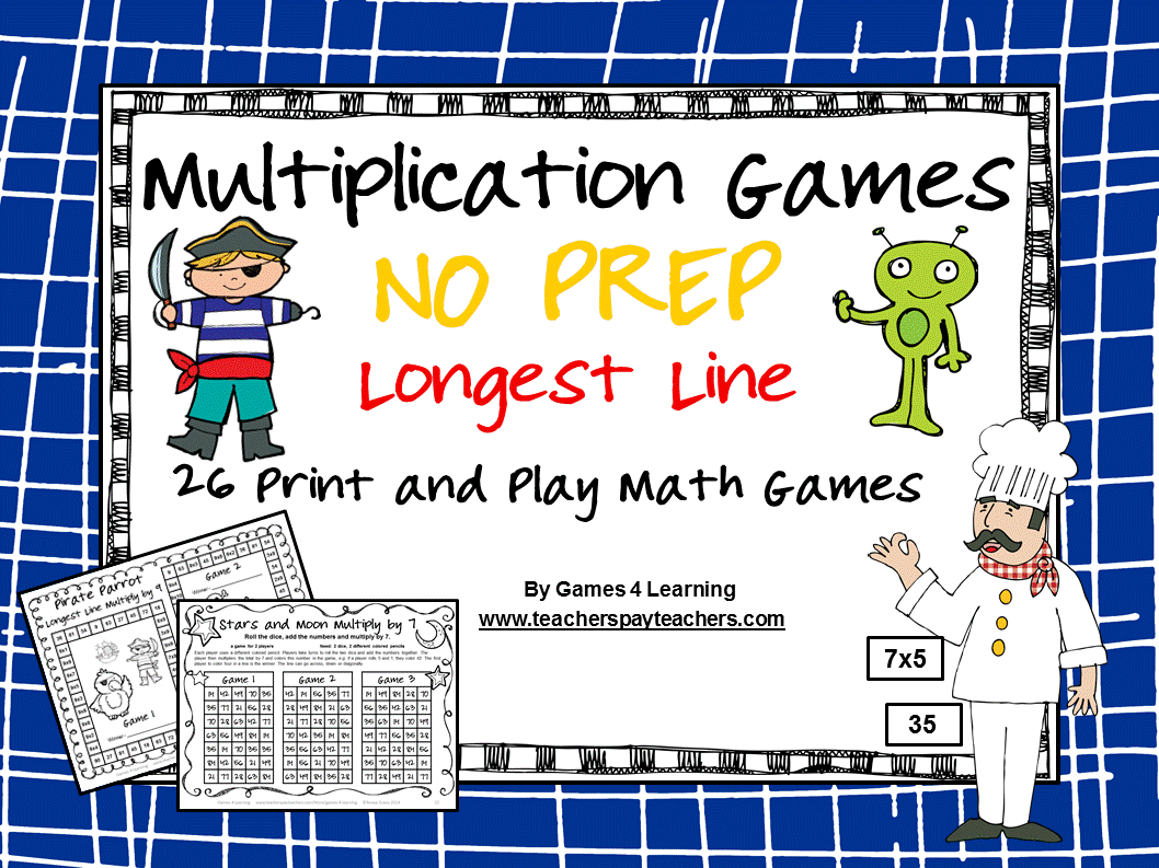 Fun Games 4 Learning More NO PREP Math Games Freebies