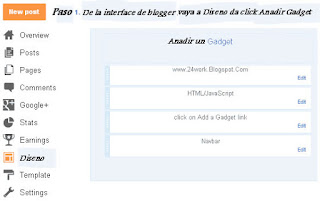 interface de blogger blogger