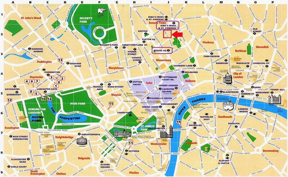 Atracciones De Londres Mapa