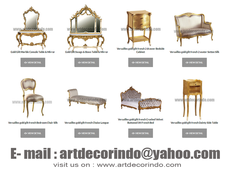 ANTIQUE FRENCH GOLD LEAF FURNITURE STYLE REPRODUCTION BY JEPARA