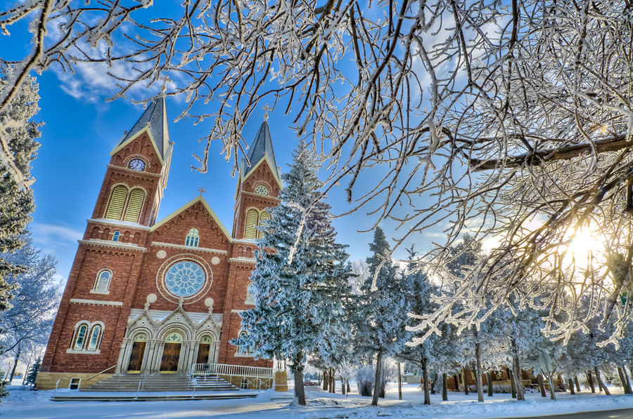 Dakotagraph A frosty morning at the Cathedral on the Prairie