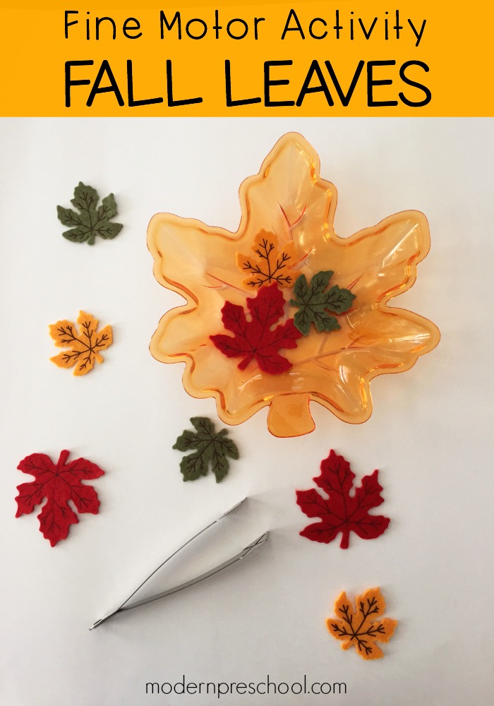 fine motor fall leaves