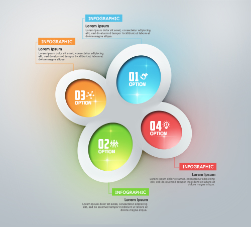 Make Infographic Modern Colorful Option Number In Photoshop