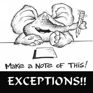 exception first you should