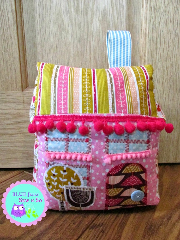 Blue Jelly Sew n So Victoria Rogers Fabric House Doorstop and Ladder