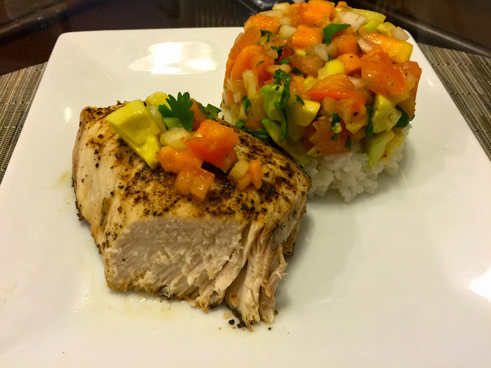 TASTE OF HAWAII: GRILLED ONO WITH PAPAYA AND AVOCADO SALSA