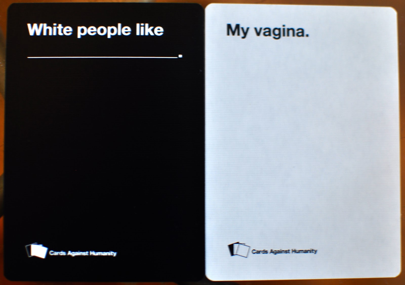 example of cards against humanity