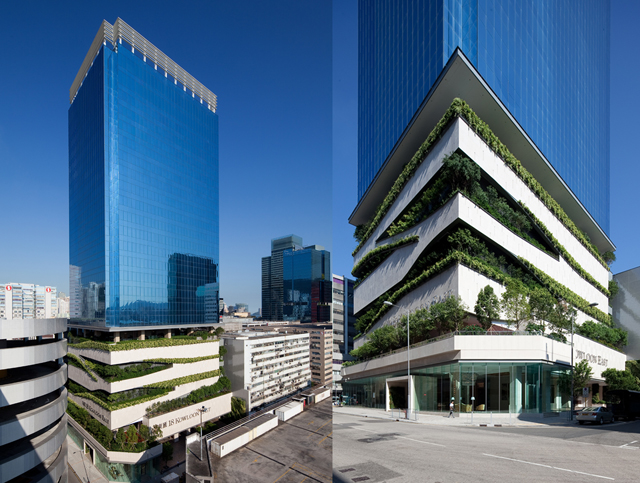 Prédio em Hong Kong tem um incrível terraço verde