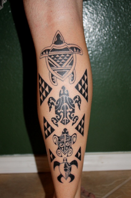 Hawaiian Tribal Tattoos Design