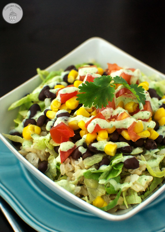 Burrito Bowls with Light Tomatillo Ranch Dressing Eat Healthy 2016