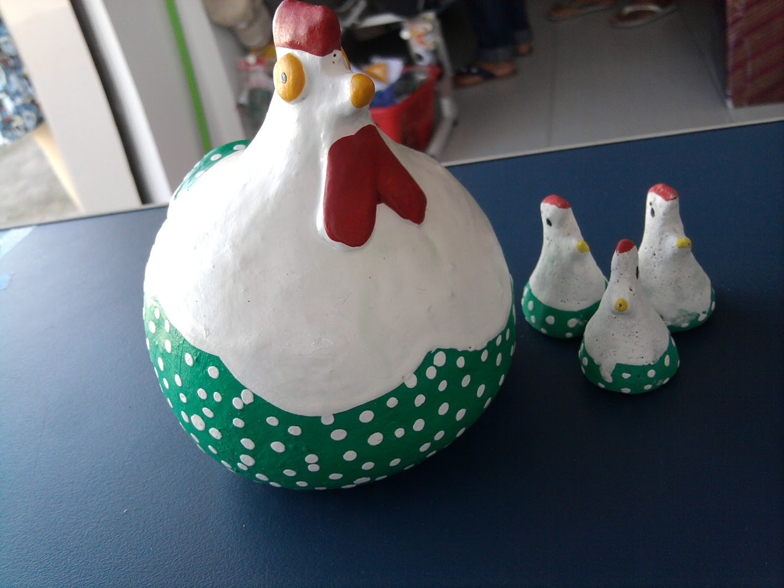 ASENATH ARTESANATO Galinha pintadinha de gesso Artesanato Japones ~ ASENATH ARTESANATO Galinha pintadinha de gesso