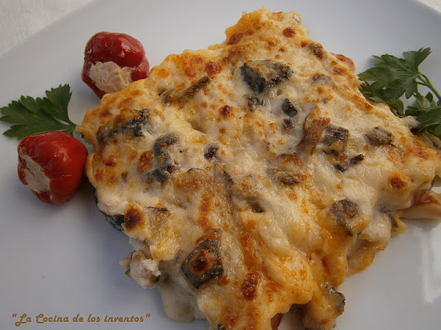 Canelones De Pato Confitado Y Foie Con Bechamel De Setas
